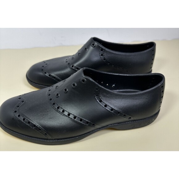 Biion Spikeless Black Wingtip Unisex Waterproof Golf Shoes Women Sz 10 Men Sz 8 - Picture 2 of 8